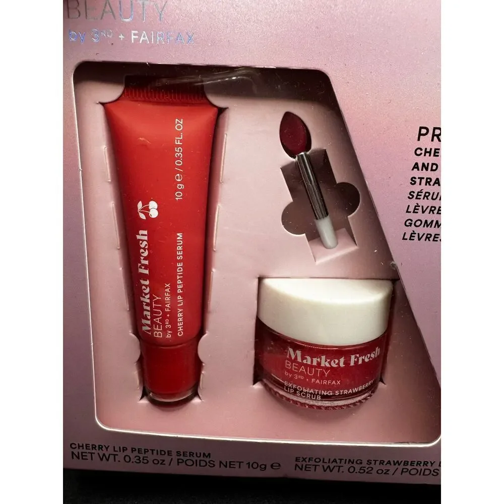 NWT Market Fresh Pretty Pout Lip Scrub & Peptide Serum
